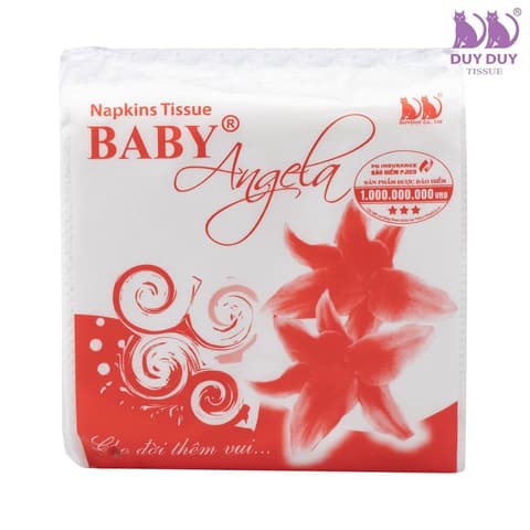 Khăn giấy vuông (Napkin) Angela Cam (~55 tờ/gói - 64 gói/thùng) | KHĂN GIẤY - KHĂN ĂN - GIẤY VỆ SINH - GIẤY RÚT | Mã HHKG012_04 | Tổng kho phân phối đồ dùng 1 lần 1lan.vn