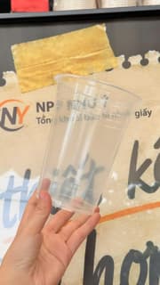 Ly nhựa PP 117- 900ml Cao - Mỏng (10.0) (TTIN) (500 cái/bao)(Vàng-BK X.Dương) - ảnh 1