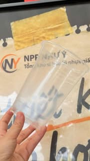 Ly nhựa PP 117- 900ml Cao - Mỏng (10.0) (TTIN) (500 cái/bao)(Vàng-BK X.Dương) - ảnh 2