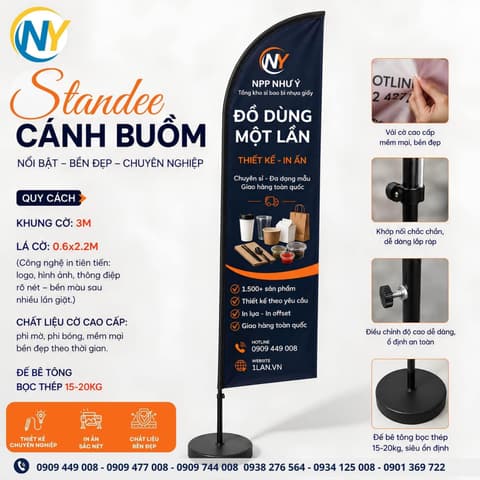 Cờ cánh buồm (60 x 220) | Template - Mẫu thiết kế - Dịch vụ thiết kế | Mã HHCCB001_01 | Tổng kho phân phối đồ dùng 1 lần 1lan.vn