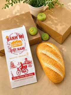 Túi giấy bánh mì - Mix nhiều mẫu in sẵn (100 cái/xấp - 5.000 cái/thùng) (Giấy Kraft Trắng Và Nâu Nhật mịn,đẹp) - ảnh 6