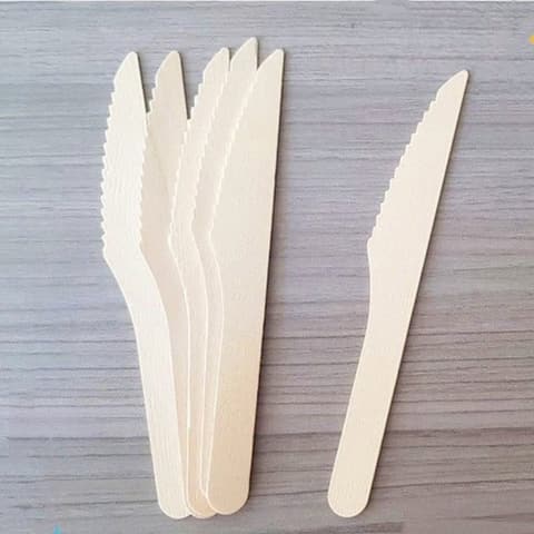 Dao GỖ dài 16cm (50 cái/ gói - 5.000 cái/thùng) | ĐŨA - MUỖNG - DAO - NĨA - XIÊN - TĂM - COMBO Muỗng | Mã HHDA002 | Tổng kho phân phối đồ dùng 1 lần 1lan.vn