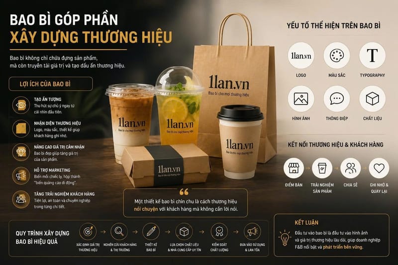Bao bì góp phần xây dựng thương hiệu như thế nào? | Tổng kho phân phối đồ dùng 1 lần 1lan.vn