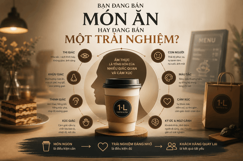 Bạn đang bán món ăn, hay đang bán một trải nghiệm? | Tổng kho phân phối đồ dùng 1 lần 1lan.vn