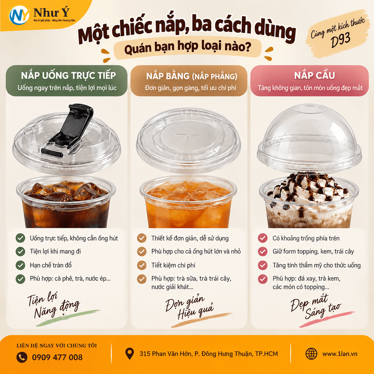 Một chiếc nắp, nhiều cách dùng: Quán bạn hợp loại nào?