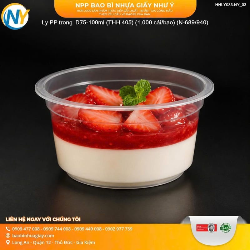 Panna Cotta mini trong Ly PP trong D75-100ml (THH 405) - công thức ứng dụng