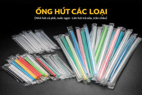 Ống hút trà sữa, đá xay, sinh tố