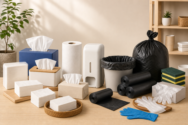 Khăn giấy và gia dụng thiết yếu cho shop