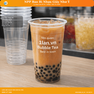 Ly nhựa trơn PP 95 - 650ml  - DÀY TT (9.0) (UKP) ( 50 cái / lốc - 1000 cái / thùng ) - ảnh 2
