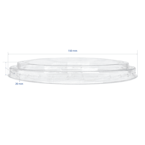 Nắp PET đường kính miệng D150 (150L) - đậy Tô giấy Kraft (LP) (1.000 cái/thùng) | NẮP TÔ GIẤY | Mã HHNT007_07.NY | Tổng kho phân phối đồ dùng 1 lần 1lan.vn