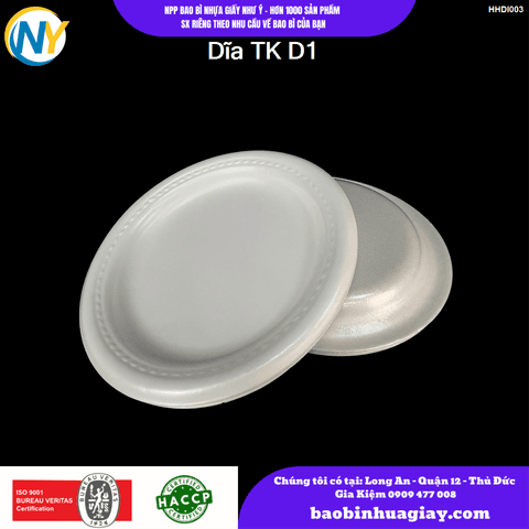 Dĩa xốp tròn 23cm TK D1 (50 cái/lốc - 900 cái/kiện) | TÔ-CHÉN-DĨA-KHAY NHỰA XỐP - DĨA BÁNH KEM | Mã HHDI003 | Tổng kho phân phối đồ dùng 1 lần 1lan.vn