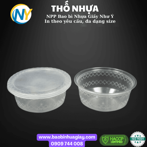 Thố nhựa VP 350ml ( Thố chè dày) | THỐ NHỰA | Mã HHTH003 | Tổng kho phân phối đồ dùng 1 lần 1lan.vn