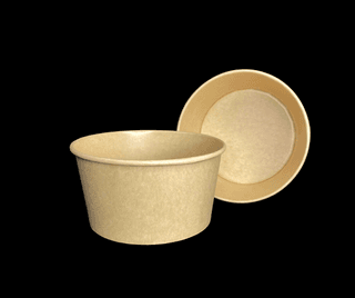 Tô giấy Nâu (Giấy Kraft - Giấy cupstock FDA) D150 - 1000ml (1PE) (265gsm) - 600 cái/ thùng - ảnh 3