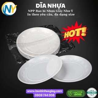 Dĩa nhựa bánh kem đường kính 14cm (46) (THH) (50 cái/lốc - 4.000 cái/bao) - ảnh 4