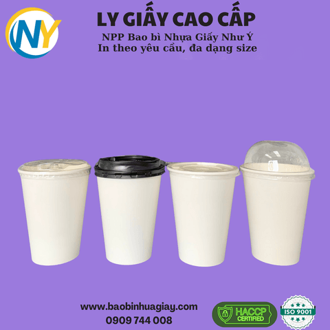 Ly giấy D90 - 14oz (dày 1) (2PE) (BL) - 50 pcs/ bags, 20 bag/ carton | LY GIẤY | Mã TPCP023_01_01 | Tổng kho phân phối đồ dùng 1 lần 1lan.vn