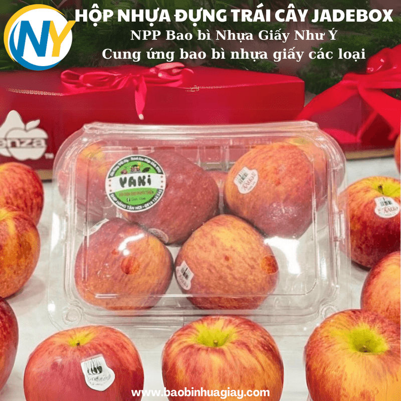 Hộp nhựa PET đựng trái cây 1kg P1000C (JB (Jadebox)-280 cái/thùng) | HỘP ĐỰNG  BÁNH - MỨT - TRÁI CÂY | Mã HHHN147_04
