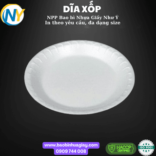 Dĩa xốp tròn 18cm TK D2 (200 cái/lốc - 1.600 cái/kiện) - ảnh 4