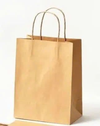 Túi xách GIẤY có quai size 265x300x150 (100gsm) - NÂU ( 500 cái/thùng) | BAO BÌ ĐÓNG GÓI - Cuộn xốp - Thùng giấy - Túi đựng | Mã HHBB004_01 | Tổng kho phân phối đồ dùng 1 lần 1lan.vn