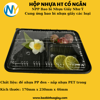Hộp Nhựa 3 ngăn JB (Jadebox)88 JB (Jadebox) (T.PP/N.PET) (50 bộ/lốc, 6 lốc/thùng) - ảnh 3