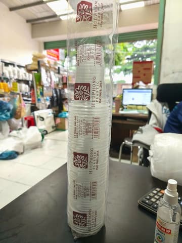 Ly nhựa 85-300ml sọc caro (HP) (1.000 cái/kiện) | LY PP SỌC GÂN - LY PS - LY TRÀ NHỎ - NHA KHOA - SP | Mã HHLY053-1 | Tổng kho phân phối đồ dùng 1 lần 1lan.vn