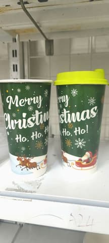 Ly giấy D90 - 20oz (In 5 màu) - Merry Christmas Ho Ho Ho (đỏ, nâu, cam, lá, dương)(IGC) | LY GIẤY | Mã TPCP002_05_05_01 | Tổng kho phân phối đồ dùng 1 lần 1lan.vn