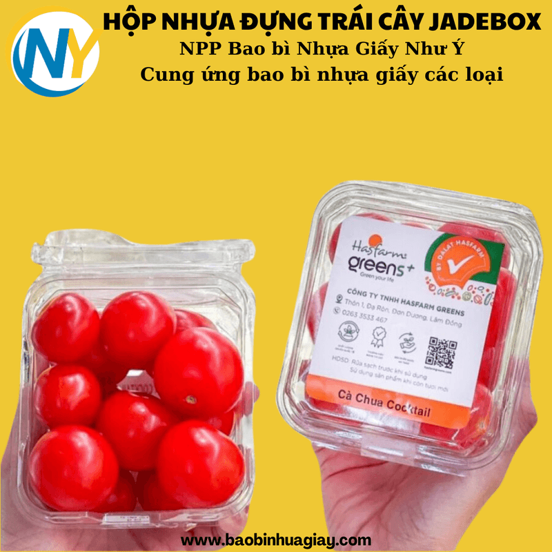 Hộp nhựa PET đựng trái cây P250A (JB (Jadebox)-800 cái/thùng) | HỘP ĐỰNG  BÁNH - MỨT - TRÁI CÂY | Mã HHHN145_01