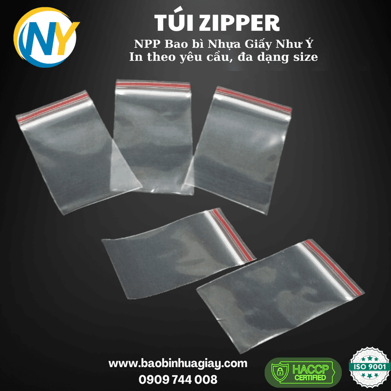 Túi Zipper 4*6 (X8) ( 25kg/bao ) ( ngang 4cm x dài 6cm ) | TÚI ZIPPER | Mã HHTU004_01