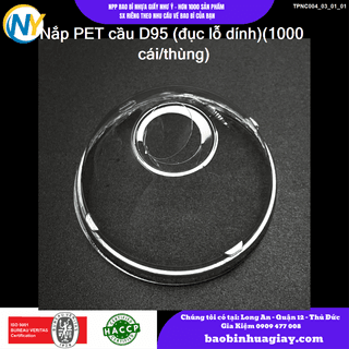 Nắp cầu nhựa PET  - D95 (đục lỗ dính)(50 cái/ lốc -1000 cái/thùng) - ảnh 2