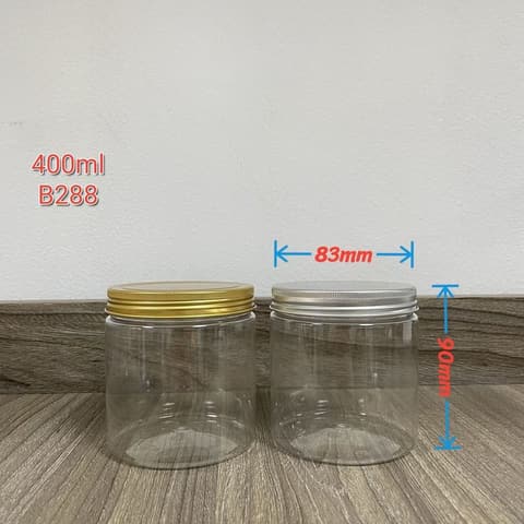 Hũ nhựa cao cấp 400ml - Nắp phi 83 (Nắp riêng: Nắp Đen/ Nắp PP Trong) (12 hũ/lốc - 600 hũ/kiện) | HŨ NHỰA - CHAI NHỰA | Mã HHHU004_08 | Tổng kho phân phối đồ dùng 1 lần 1lan.vn