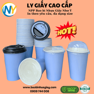 Ly giấy D90 - 14oz (2PE) (dày) (in 1 màu) - Full nền (xanh tím)(BL) - ảnh 3