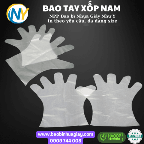 Bao tay xốp (N) Nam | HÀNG TIÊU DÙNG - VỆ SINH - TẨY RỬA | Mã HHBT007_01 | Tổng kho phân phối đồ dùng 1 lần 1lan.vn