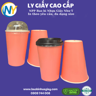 Ly giấy D90 - 14oz (2PE) (dày) (in 1 màu) - Full nền (hồng)(BL) - ảnh 4