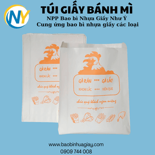 Túi giấy 15x22x4 - In sẵn (Con gà) - ĐỎ (100 cái/xấp) - ảnh 1