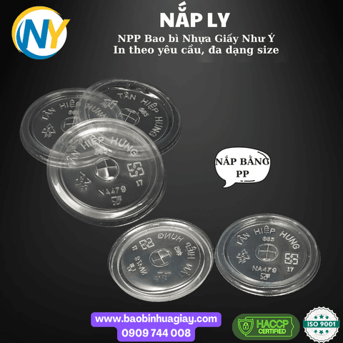 Nắp nhựa PP đường kính D85 (THH 479) (2.000 cái/bao) | NẮP LY/TÔ - NẮP BẰNG -  NẮP CẦU - NẮP TRỰC TIẾP - NẮP TIM | Mã HHNL011_01 | Tổng kho phân phối đồ dùng 1 lần 1lan.vn