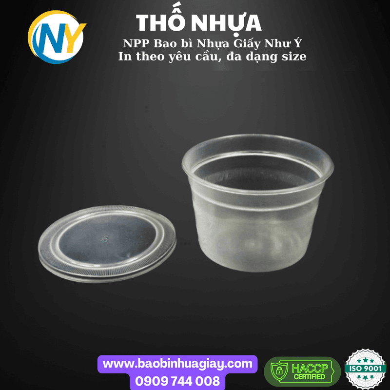 Thố nhựa cứng VP 600ml ( Thố cao - 500 cái/ kiện ) | HỘP NHỰA, TÔ/THỐ NHỰA VUÔNG/TRÒN - HỘP MICROWAVE | Mã HHTH006