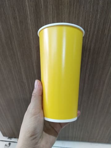 Ly giấy D90 - 20oz (In 1 màu) - Full nền (vàng)(BL) | LY GIẤY | Mã TPCP002_03_01_37 | Tổng kho phân phối đồ dùng 1 lần 1lan.vn