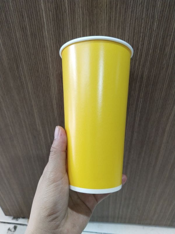 Ly giấy D90 - 20oz (In 1 màu) - Full nền (vàng)(BL) | LY GIẤY | Mã TPCP002_03_01_37