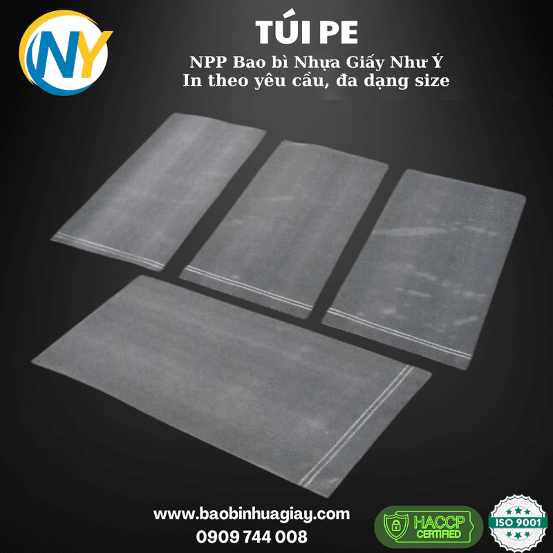 Túi PE 6*12 (ngang 6cm x dài 12cm) (10kg/bao) (túi nilon đựng nước tương, mắm , tương ớt ) | TÚI  PE | Mã HHTU001_01
