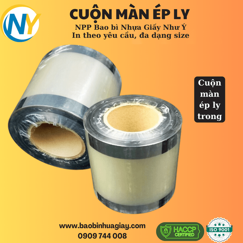 Cuộn màng ép ly 1.9kg - In sẵn (nhiều mẫu) (12 cuộn/thùng) (X8) | CUỘN MÀNG ÉP LY | Mã HHPE001_01