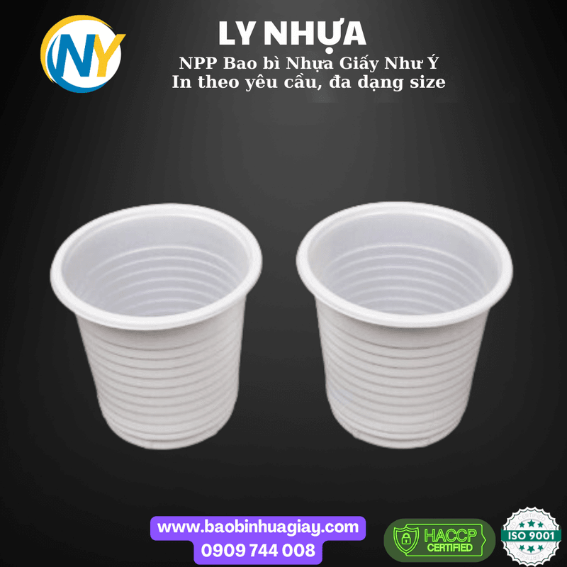 Ly TK PP Phi 65 (120ml) đục | LY PP SỌC GÂN - LY PS - LY TRÀ NHỎ - NHA KHOA - SP | Mã HHLY048