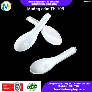 Muỗng cơm TK 108 - Trắng đục  ( 50 cái/gói - 5.000 cái/vĩ ) - ảnh 2