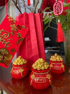 Hũ túi vàng sứ để bàn thần tài (Phúc) - ảnh 2