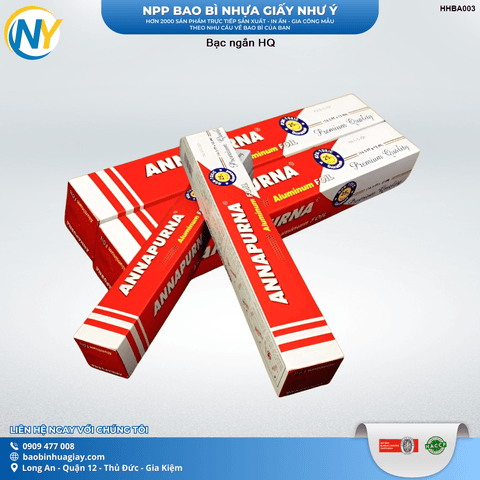 Giấy bạc nướng ngắn 30cm (24 hộp/thùng) (màng bạc) | GIẤY BẠC | Mã HHBA003 | Tổng kho phân phối đồ dùng 1 lần 1lan.vn