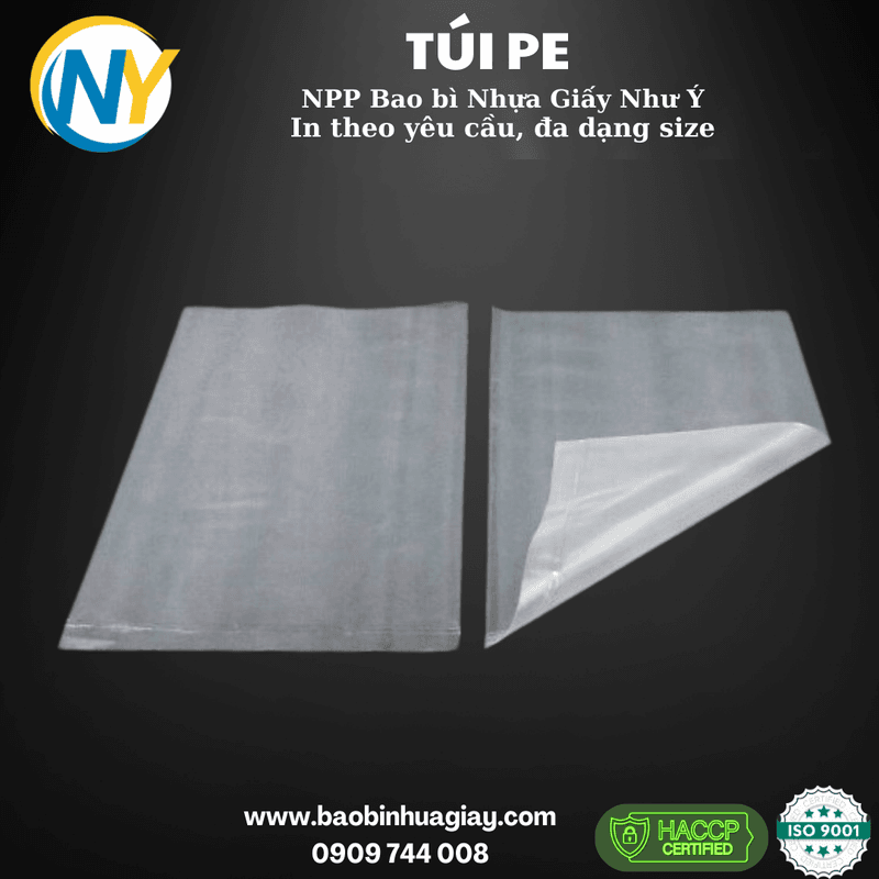 Túi PE 12*20 (ngang 12cm x dài 20cm) (10kg/bao) (túi nilon đựng nước lèo, canh) | TÚI  PE | Mã HHTU002_04