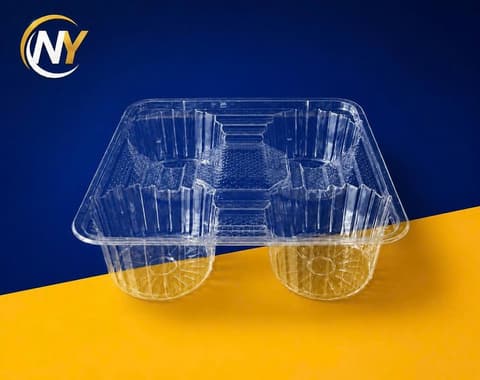 Khay GL4 - Khay đựng 4 ly - TRONG (PET) (50 cái/lốc - 500 cái/bao) (THH)(1018) | KHAY NHỰA - KHAY LY - GIẤY CHỐNG TRÀN - TÚI ĐỰNG LY - TÚI T | Mã HHKY269_01_04 | Tổng kho phân phối đồ dùng 1 lần 1lan.vn