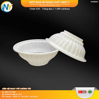 Chén 535 (THH)  Trắng đục ( 1.000 cái/bao) ( 50 cái / lốc ) - ảnh 2