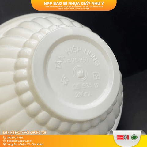 Chén 535 (THH)  Trắng đục ( 1.000 cái/bao) ( 50 cái / lốc ) | CHÉN NHỰA | Mã HHCE003 | Tổng kho phân phối đồ dùng 1 lần 1lan.vn