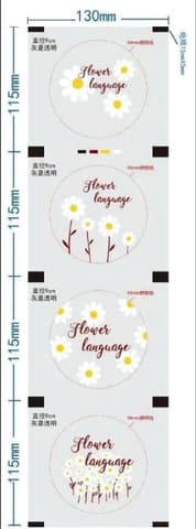 Cuộn màng ép ly 1.9kg - In sẵn (Flower Language- Mẫu 158) (12 cuộn/thùng) (X8) | CUỘN MÀNG ÉP LY | Mã HHPE001_09 | Tổng kho phân phối đồ dùng 1 lần 1lan.vn