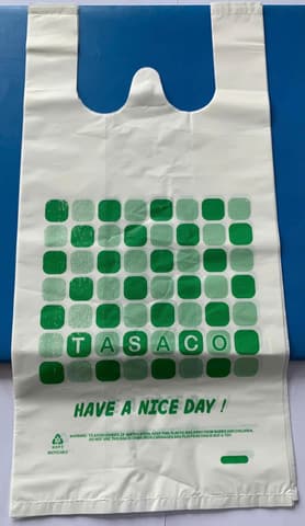 Túi xốp 2 quai - xốp siêu thị (XK) - Trắng sữa - In sẵn - Size 20x40 (1kg) (X8) | TÚI XỐP 2 QUAI | Mã HHTX053_01_01 | Tổng kho phân phối đồ dùng 1 lần 1lan.vn