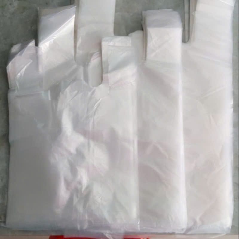 Túi xốp 2 quai ZIN Trắng Mỏng  ( size 26 )  ( x8 ) | TÚI XỐP | Mã HHTX013_02_05